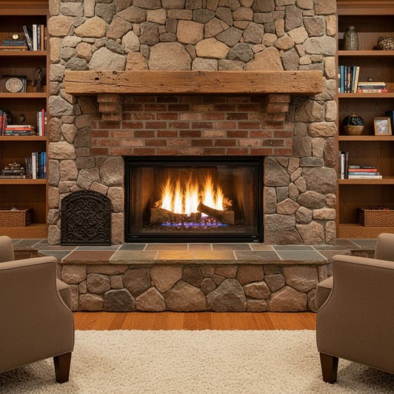 Brick Fireplace Installation